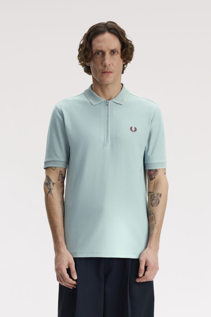 Crepe Piqué Polo Shirt